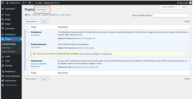 Add Plugin button highlighted